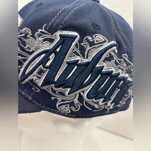 Auburn War Eagle Navy Blue & Gray Hat EMBOSSED EMBROIDERED one size
